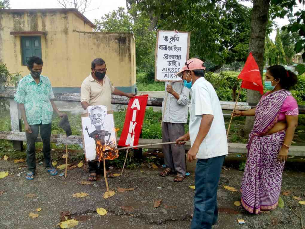 সারা ভারত কিষান সংঘর্ষ সমন্বয় কমিটির ডাকে গাইঘাটায় কালা দিবস পালন