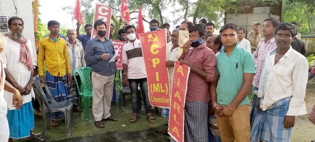 ঝিল্লি গ্রামপঞ্চায়েতে বিক্ষোভ ডেপুটেশন