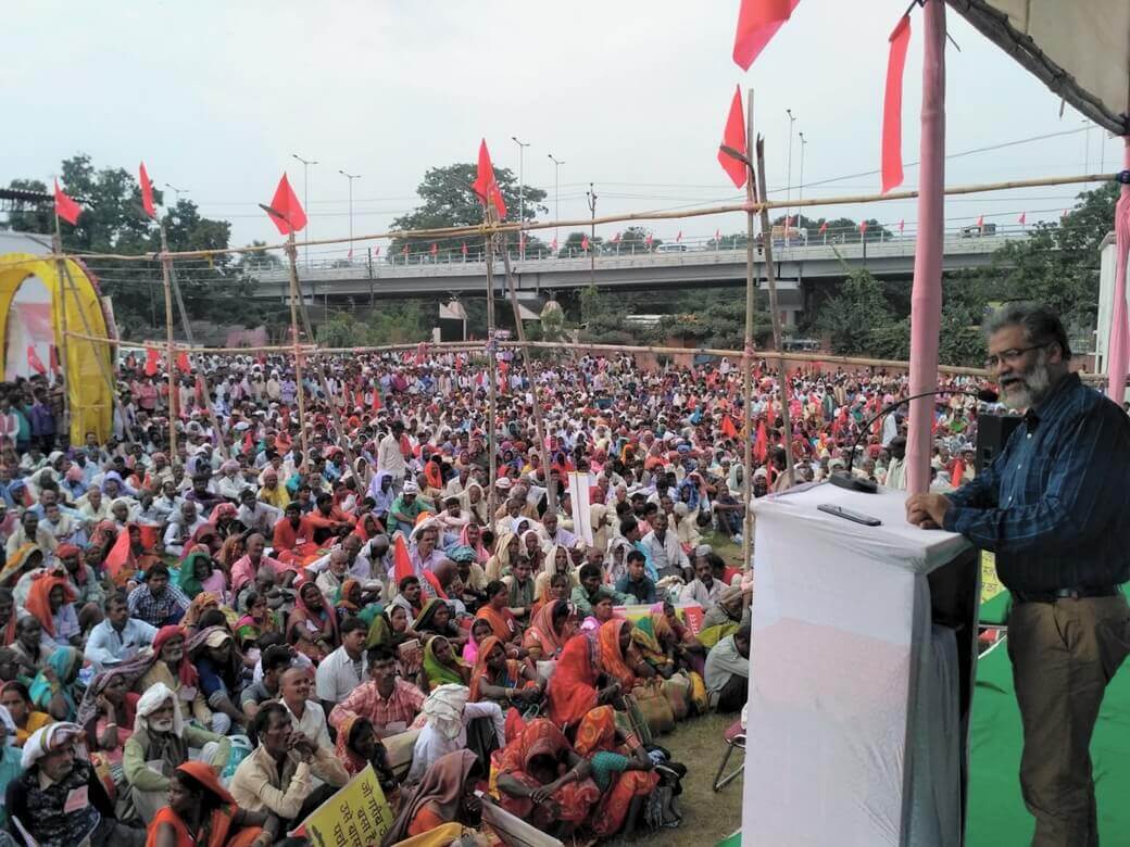 পাটনায় গ্রামীণ গরিবদের বিশাল সমাবেশ